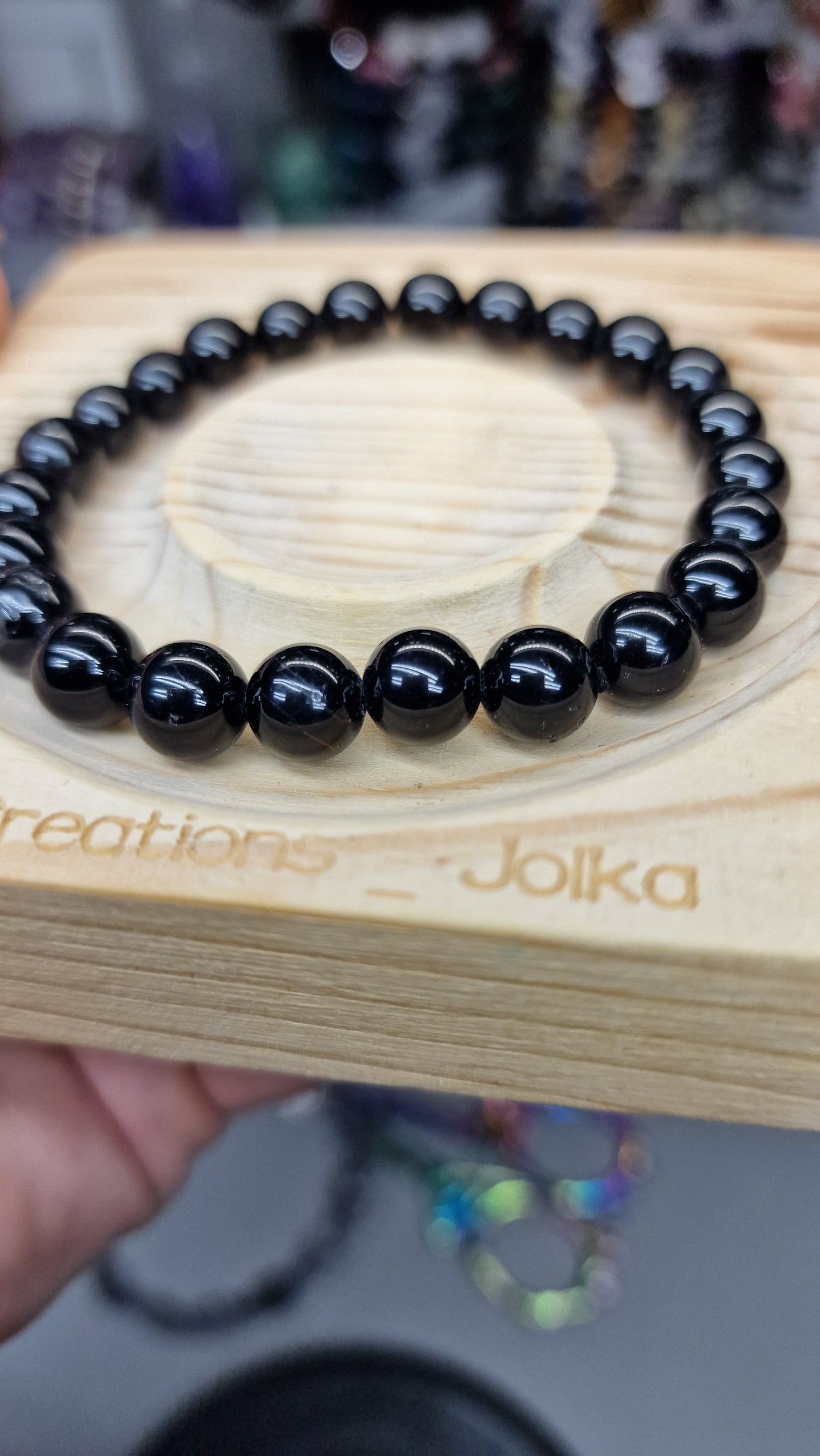 Black Tourmaline Bracelet – Natural Healing Gemstone for Protection & Balance